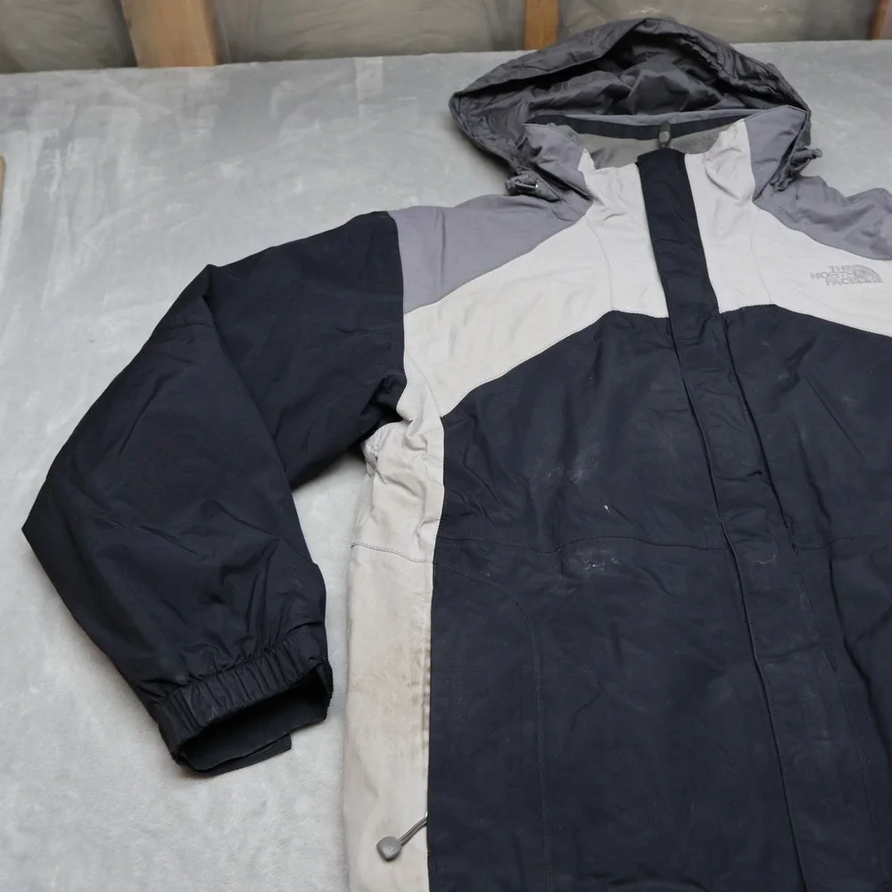 North Face Jacket Mens Small Grey‎ HyVent Weather Resistant Removable Liner 3in1